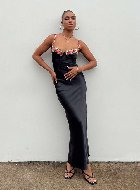 Kenzie Maxi Dress Black | Princess Polly Kenzie Maxi Dress Black | Princess Polly