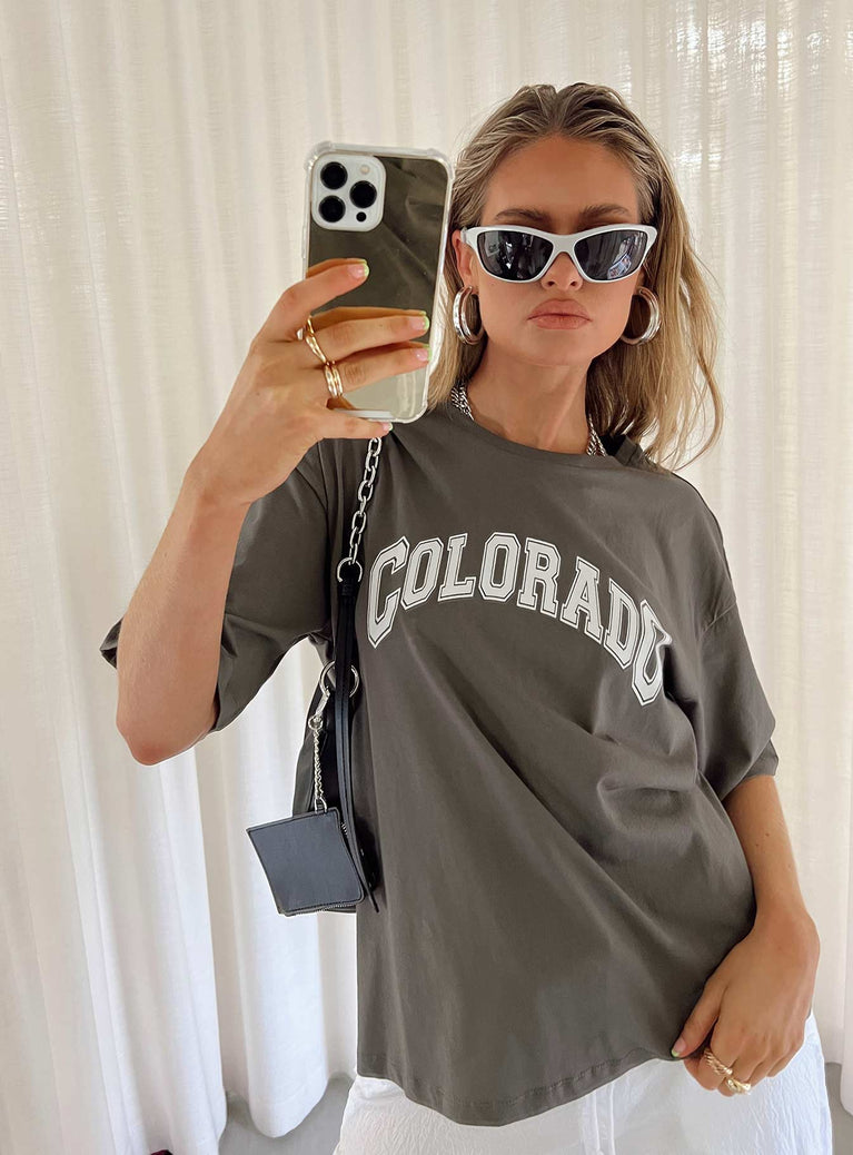 Colorado Dreaming Oversized Tee Charcoal