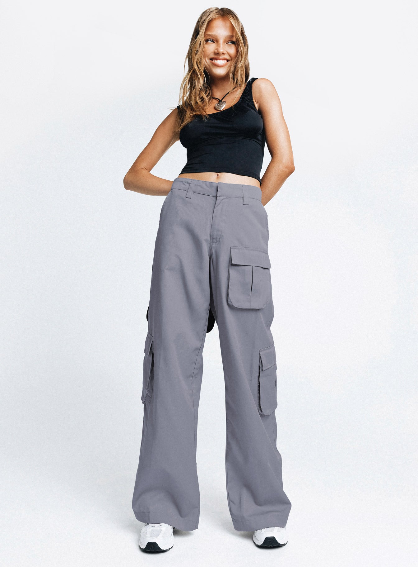 product Princess Polly High Waisted Pants  Lovis Trouser Grey