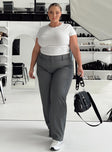 product Princess Polly Low Rise Pants Low Rise Pants Low Rise Pants High Waisted Pants  Alaina Pants Grey Curve