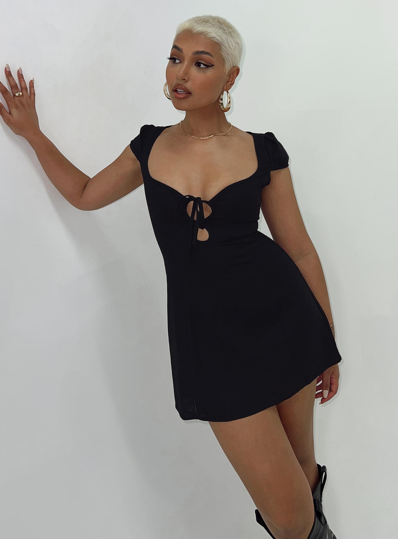 Alora Mini Dress Black | Princess Polly Alora Mini Dress Black | Princess Polly