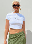 Cropped tee Graphic print Good stretch