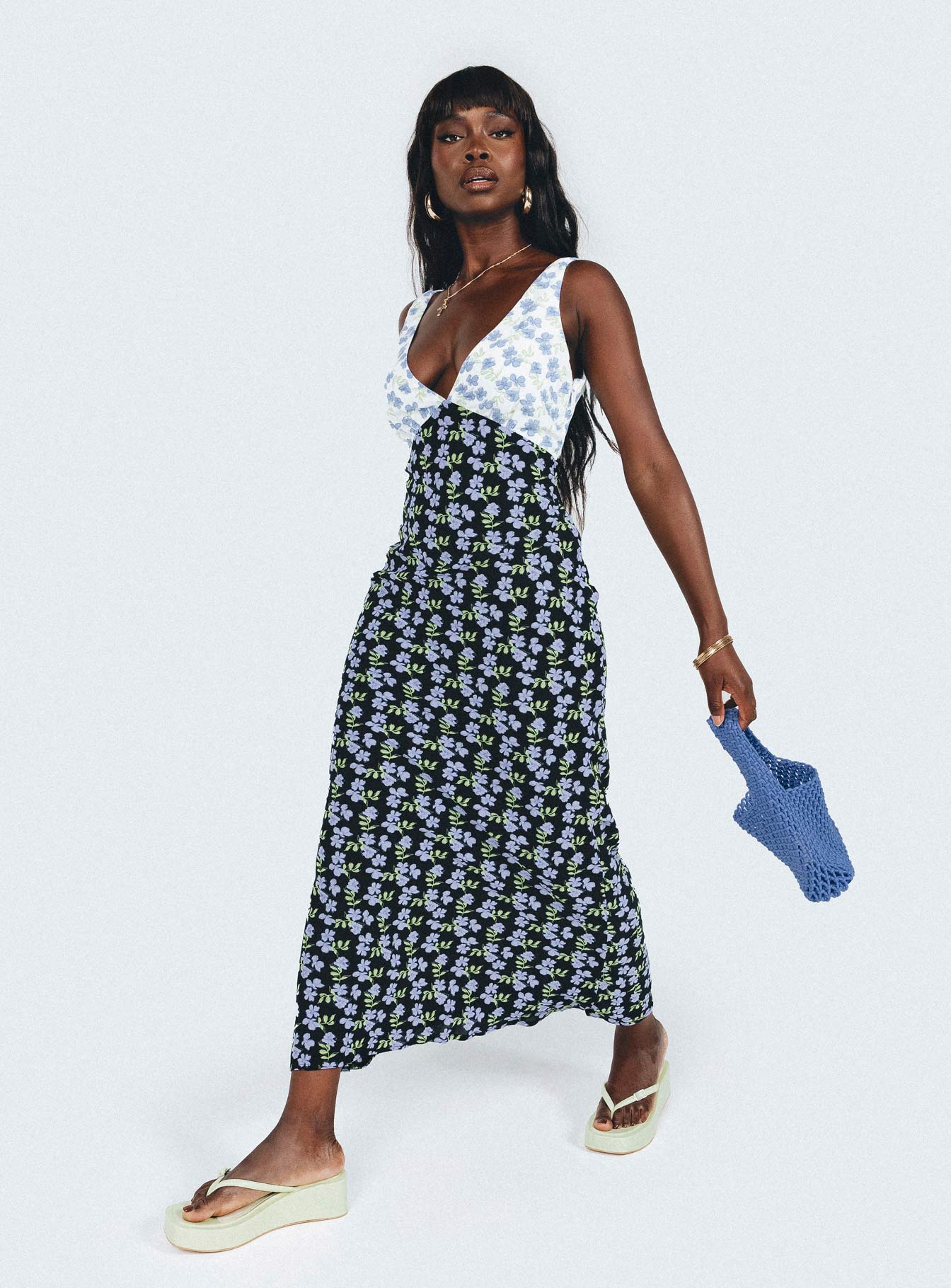 princess polly blue maxi dress Princess Polly Women's Haley Strapless Satin Maxi Dress - Blue