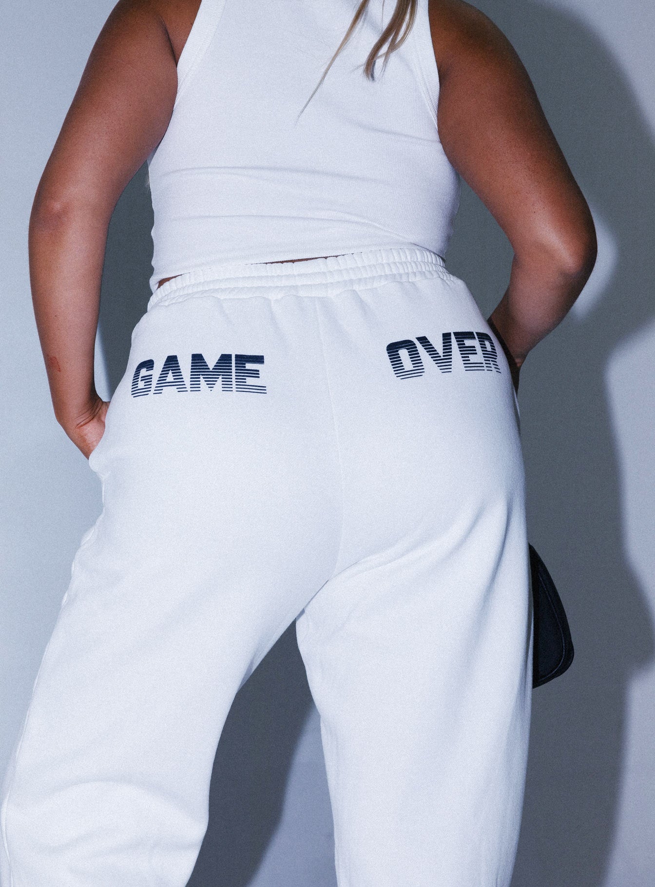 Jasmine Graphic Track Pants White