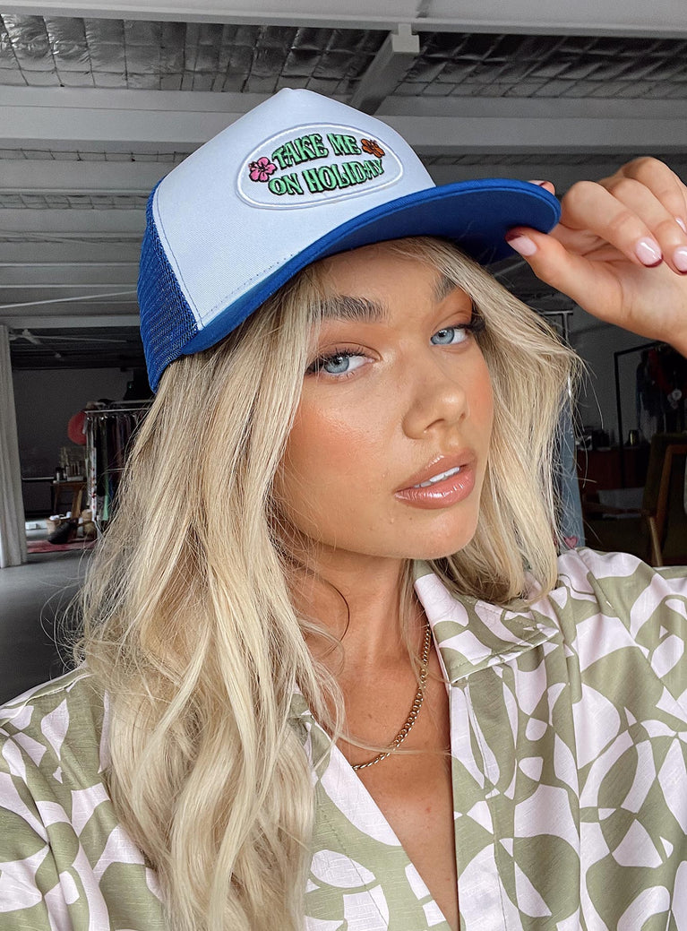 Take Me On Holiday Trucker Hat