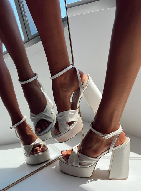 heels for champagne dress Celebrate With Champagne Dress in White
