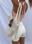 Tote bag Crochet material Fixed shoulder straps