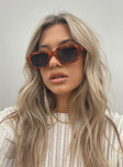 Sunglasses Tort frame  Grey tinted lenses Moulded nose bridge 