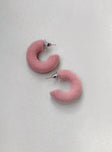 Earrings Felt material Hoop style Stud fastening