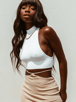 product Princess Polly Sleeveless High Neck  Tarsha Top White