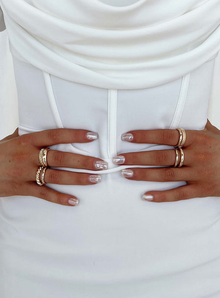 Ring set Pack of eight Gold toned
