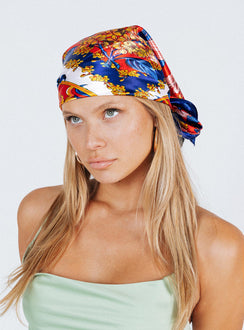 Milano Satin Scarf Navy