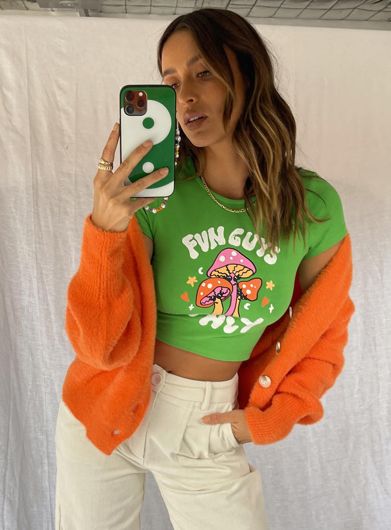 Fun Guys Only Cropped Tee Green