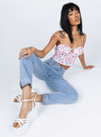 front view of model wearing Princess Polly Philadelphia Skinny Denim Jeans High Waisted 