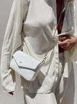 Peta & Jain Munroe Crossbody Bag White Croc