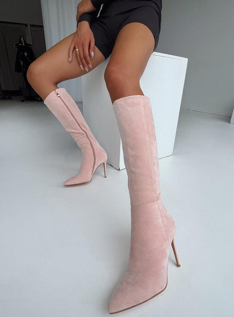Reynolds Knee High Boot Pink Princess Polly