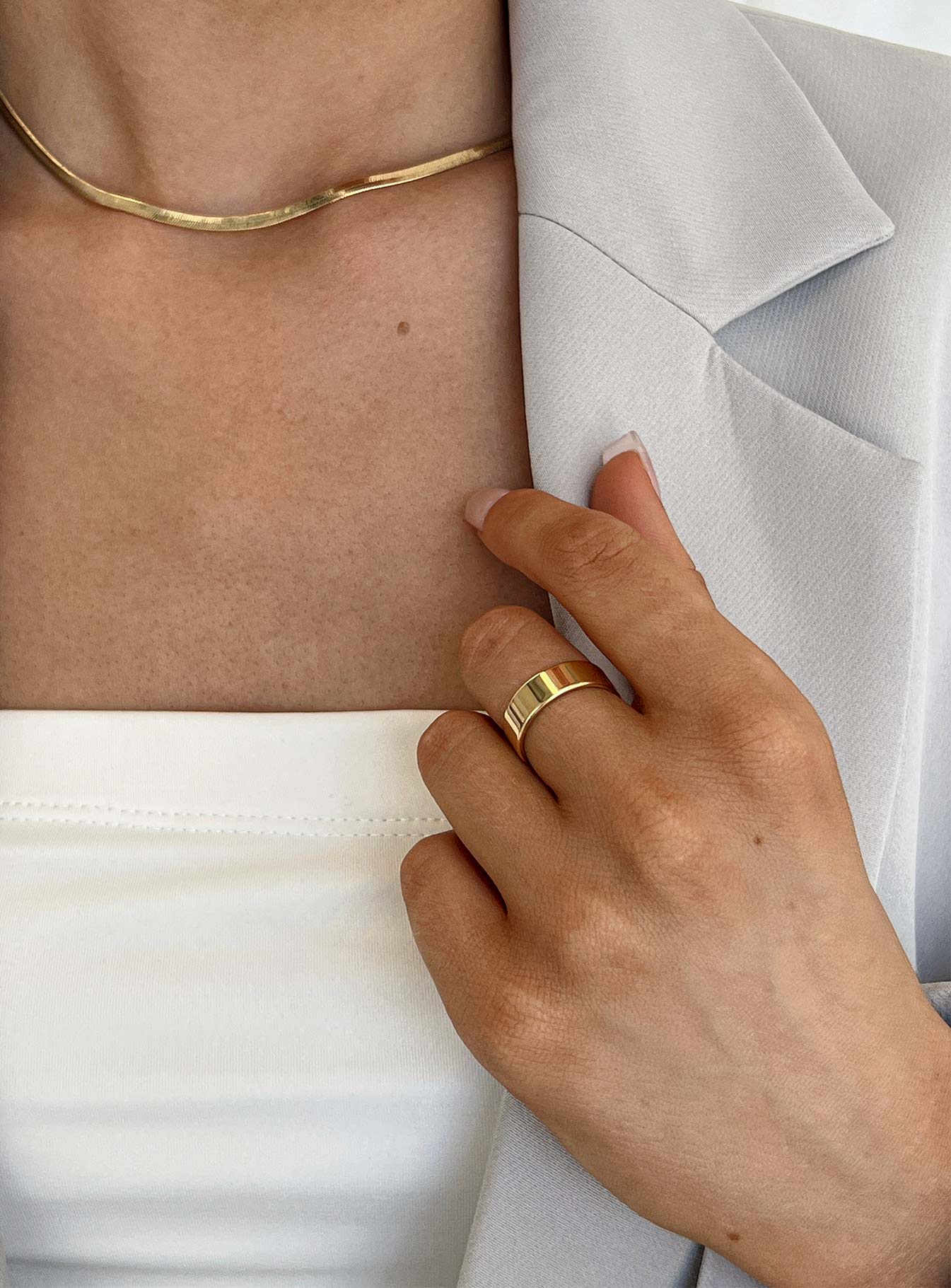 Ring 18K Gold Plated Plain band