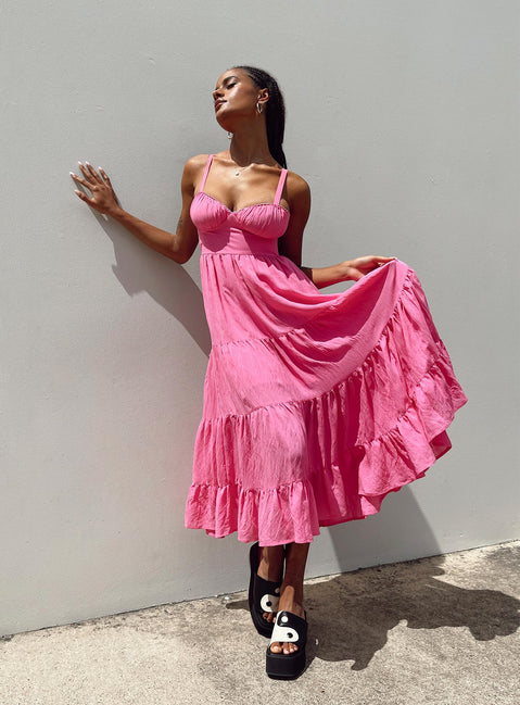 princess polly midi dress Joella Midi Dress Pink