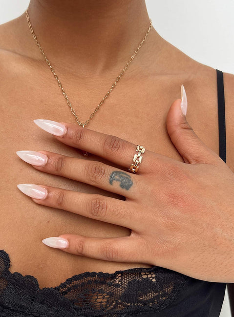 Ring Chain style Gold toned Lightweight