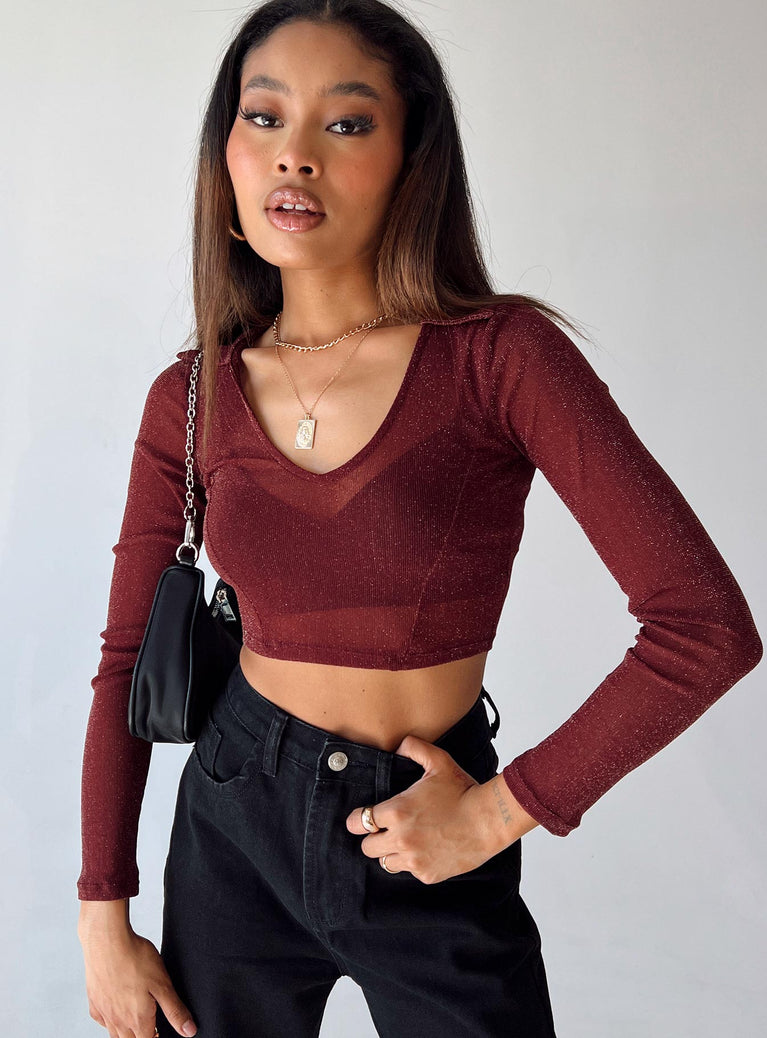 Remmy Long Sleeve Top Brown