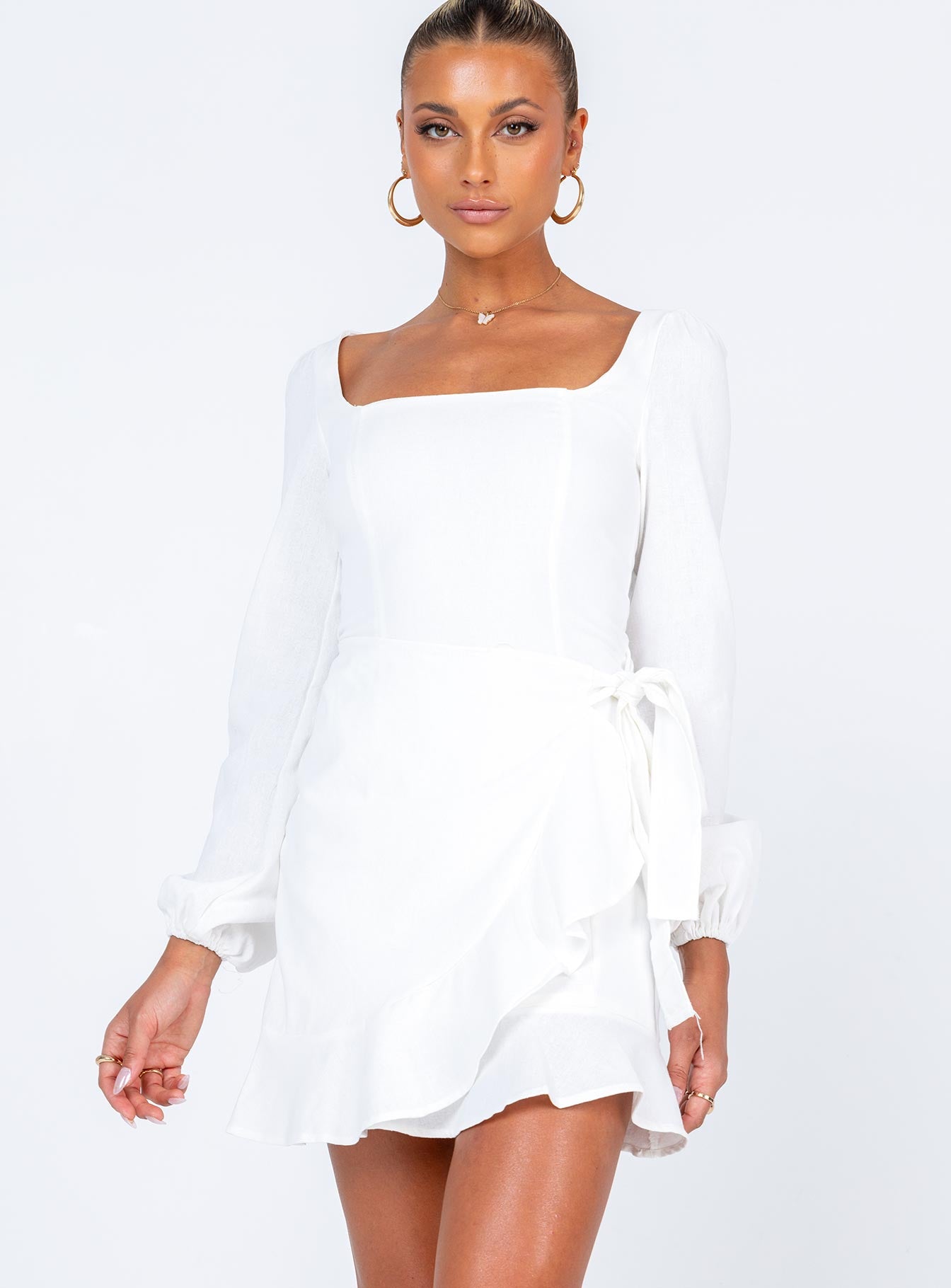 The Villa Mini Dress White | Princess Polly The Villa Mini Dress White | Princess Polly