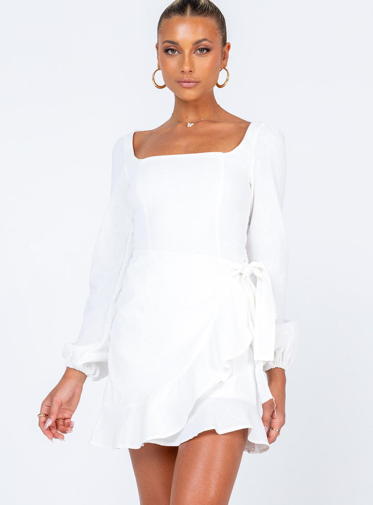 The Villa Mini Dress White