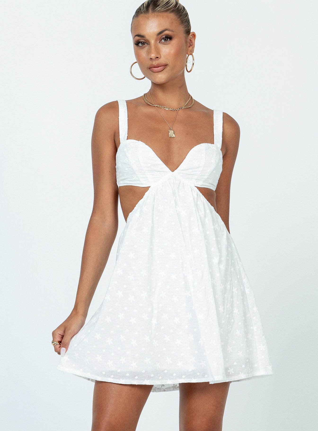 Khalia Mini Dress | White | Womens | Princess Polly Khalia Mini Dress | White | Womens | Princess Polly