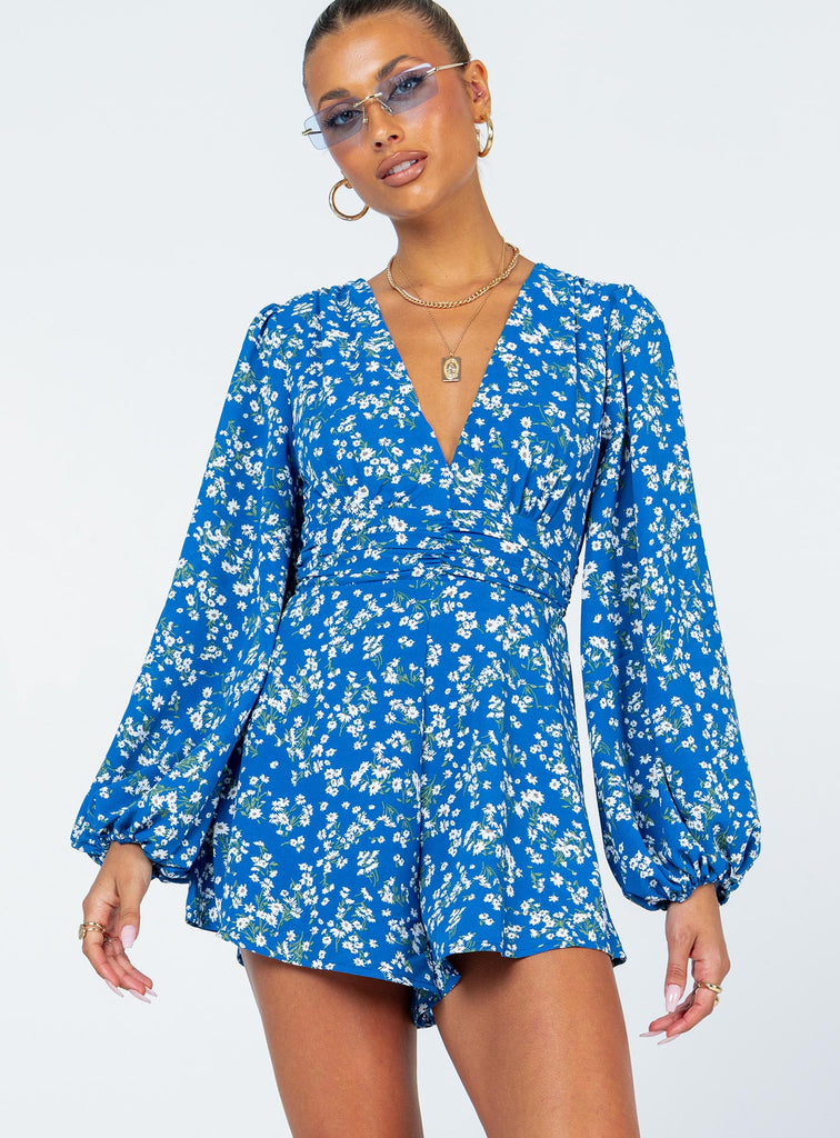 Atlas Romper Blue Floral