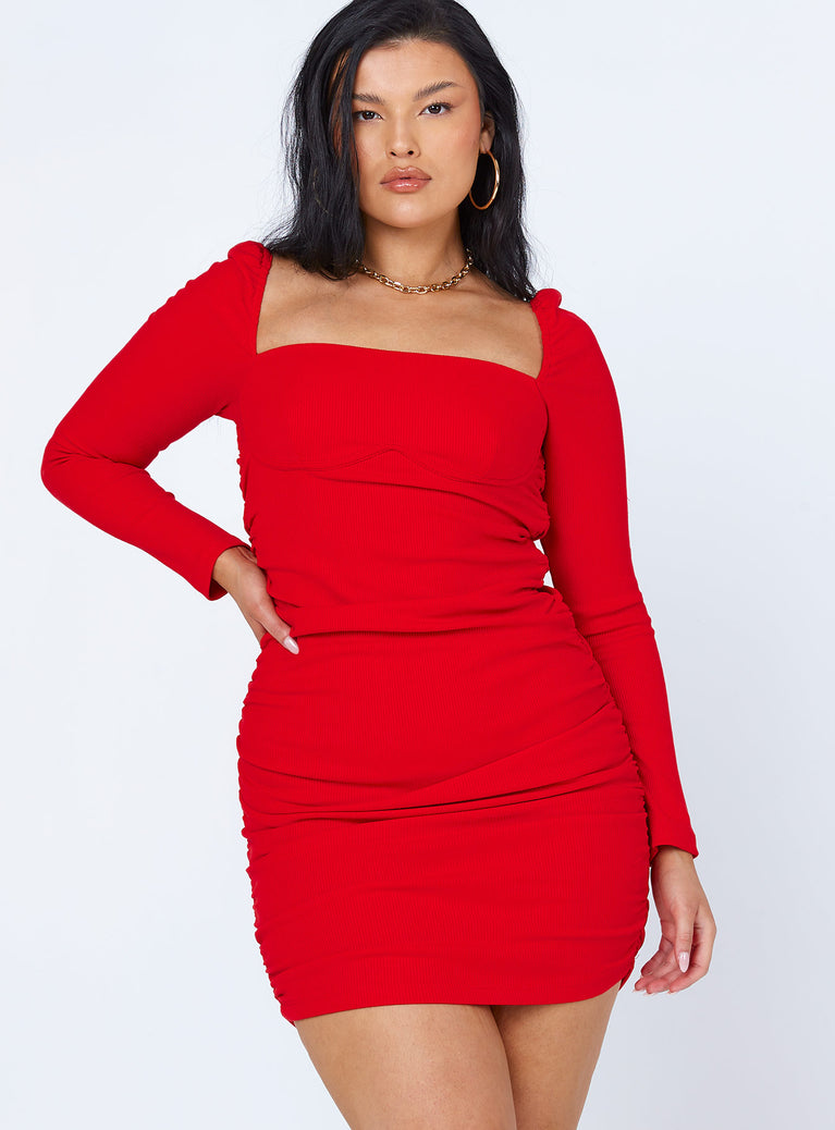 Portia Mini Dress Red
