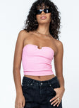 product Princess Polly Sleeveless Sweetheart  Tenley Strapless Top Pink