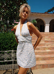 Princess Polly Plunger  Brantley Mini Dress White Multi