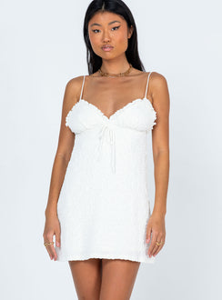 product Princess Polly Square Neck  Chains Of Love Mini Dress White