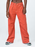 Princess Polly Mid Rise  Miami Vice Pants Red