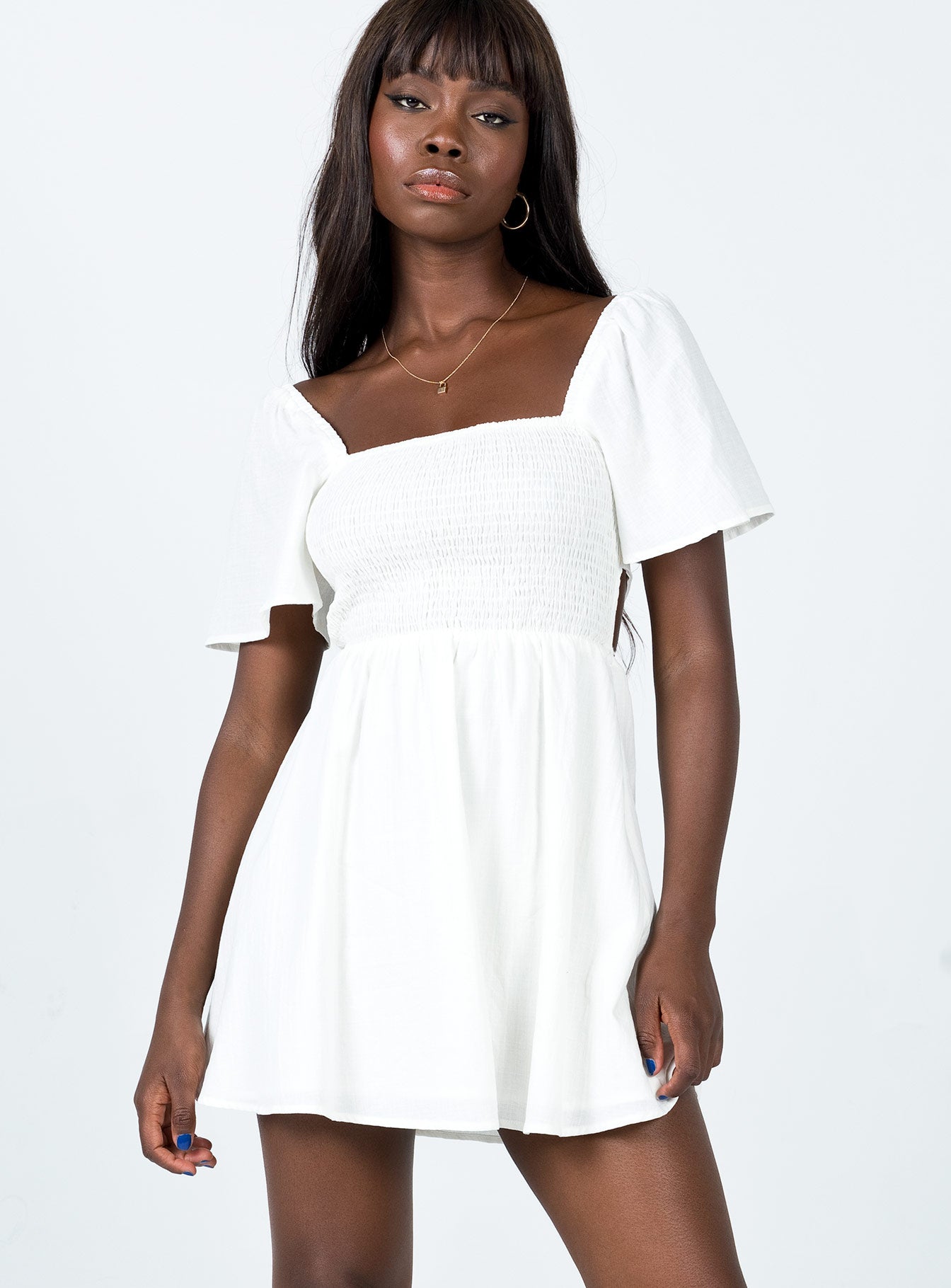 Mini white summer store dress