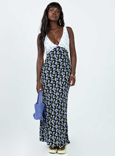 princess polly blue long dress Jazelle Maxi Dress Blue