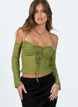 product Princess Polly Sleeveless Scoop Neck  Highette Off The Shoulder Top Green