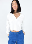 Frances Sweater White Princess Polly  Cropped 
