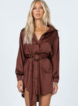 Princess Polly  Leighton Mini Dress Brown