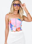 product Princess Polly Sleeveless Square Neck  Love All Strapless Top Multi