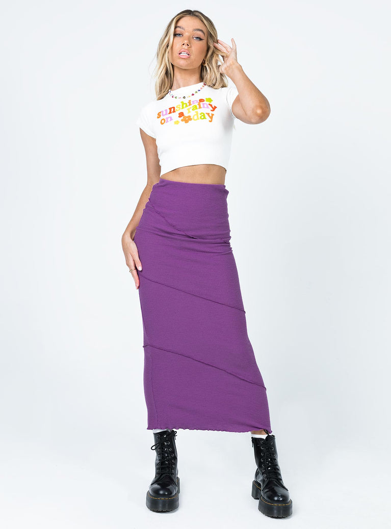 Oscar Maxi Skirt Dark Purple