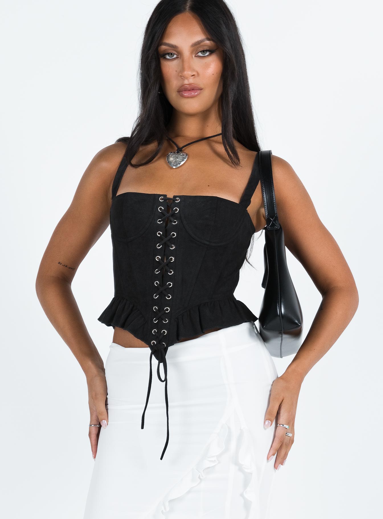 Cuatro corset top black