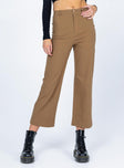 Princess Polly  Carter Pants Brown