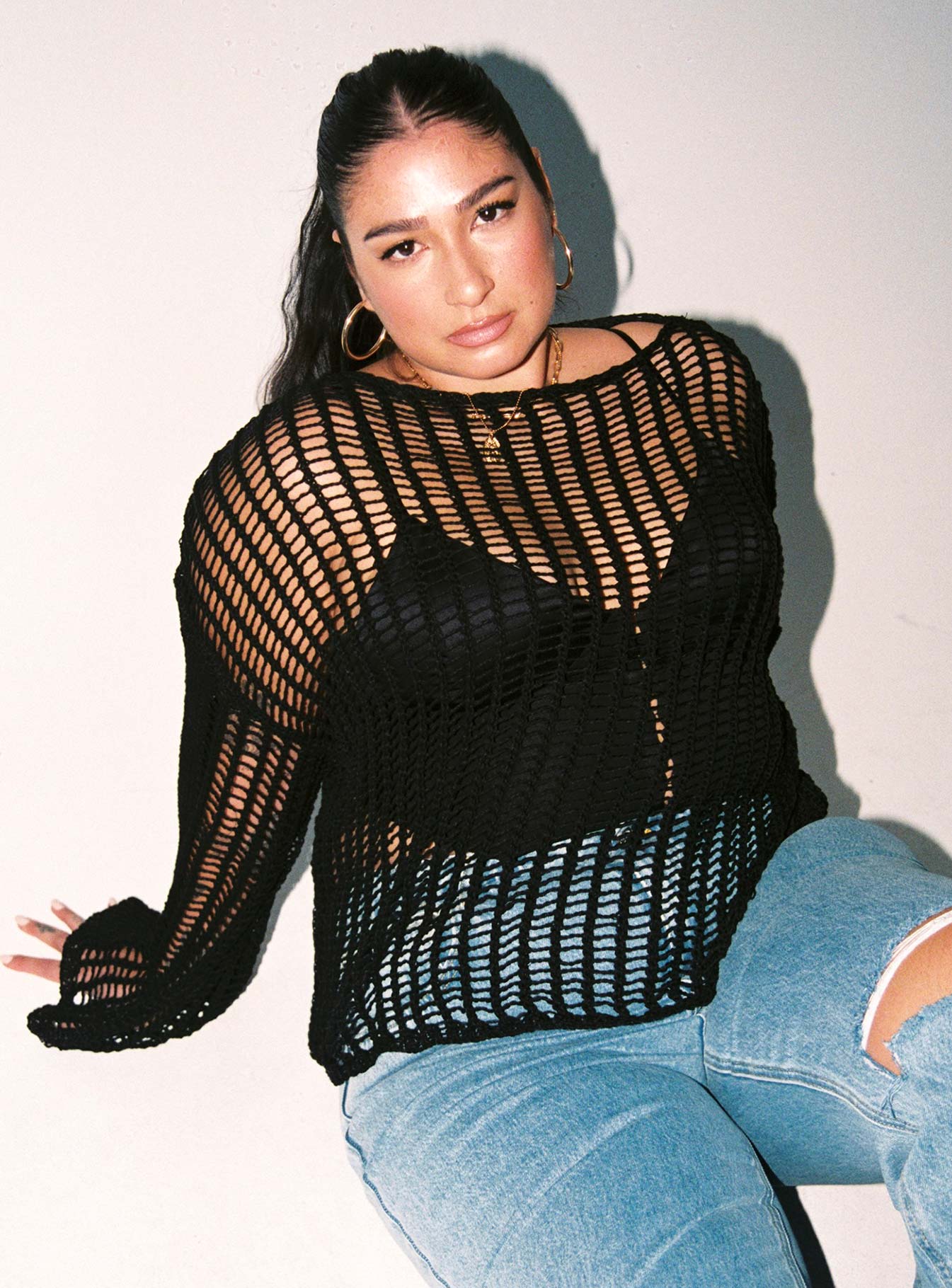 The kennedy sweater black curve