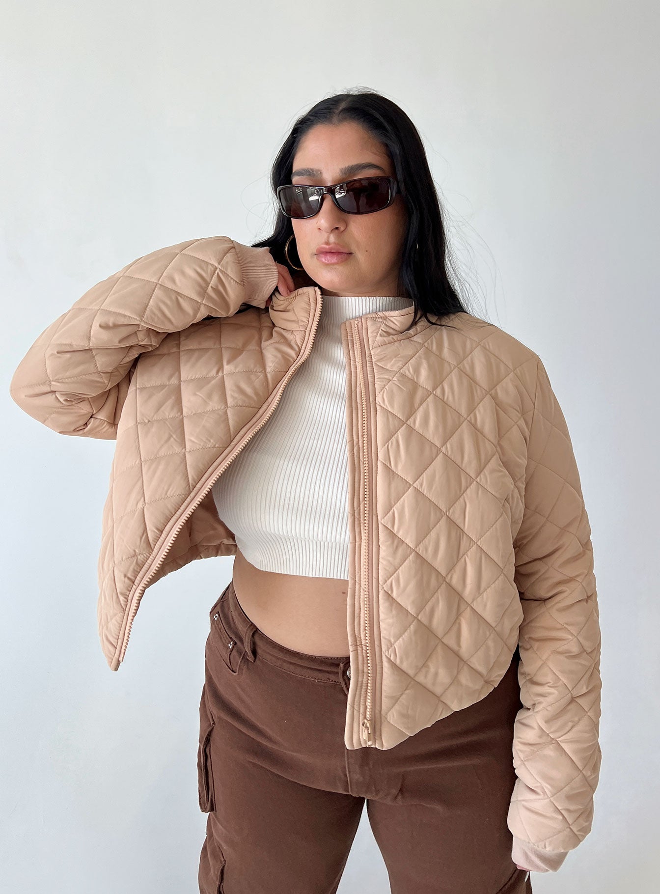 Lucia jacket beige curve