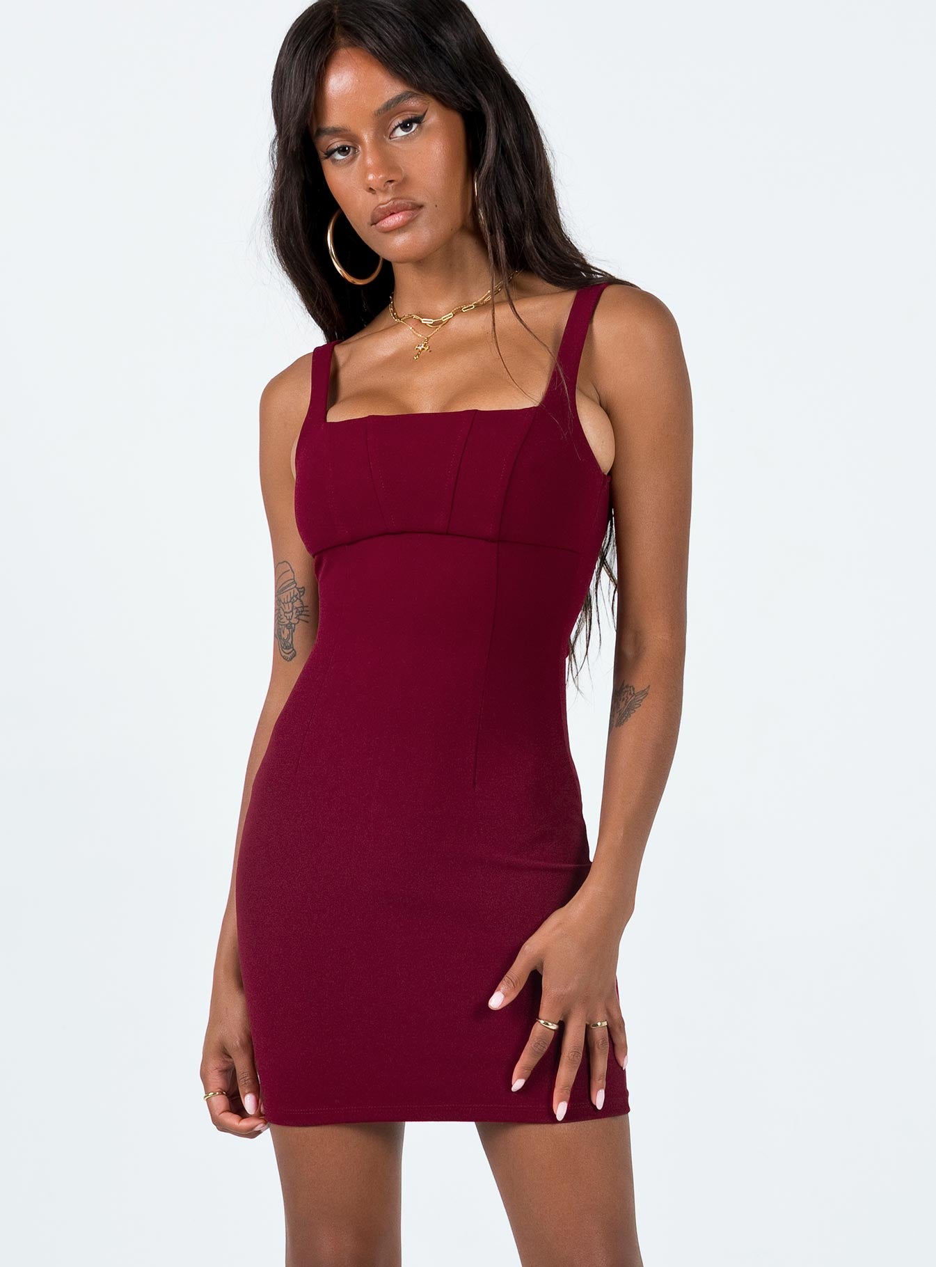 Illi London Topless Knee Length Bodycon Dress With Mesh Maroon in Wayanad  at best price by Illilondon Com - Justdial