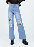 Princess Polly High Rise  Sintra Oversized Denim Jeans