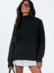 Oswin Turtleneck Sweater Black Princess Polly  Cropped 