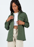 Oversized shirt Button front fastening Soft flannelette material Twin chest pockets Single button on cuff Unlined