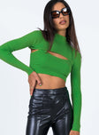 Akira Knit Cardy Set Green