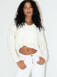 Nerin Cropped Sweater White